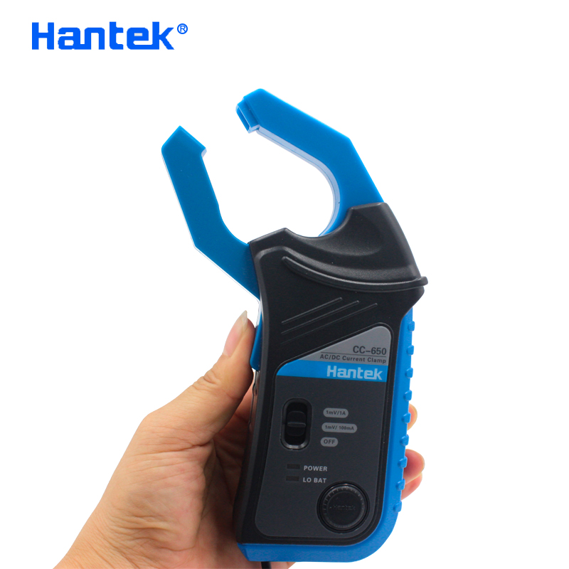 Hantek 공식 CC-650 멀티 미터 AC/DC 클램프 전류 전기 미터 변환기 (BNC 유형 커넥터 포함) 오실로스코프